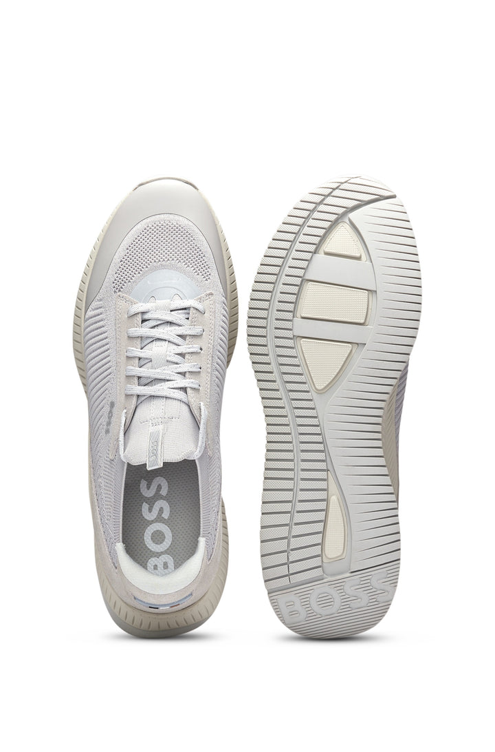 BOSS Sneakers Standard Sole in Polyester Mix - TTNM EVO_SLON_KNRSD 10263095 01-50523113- Concorde Fashion#color_grey-050