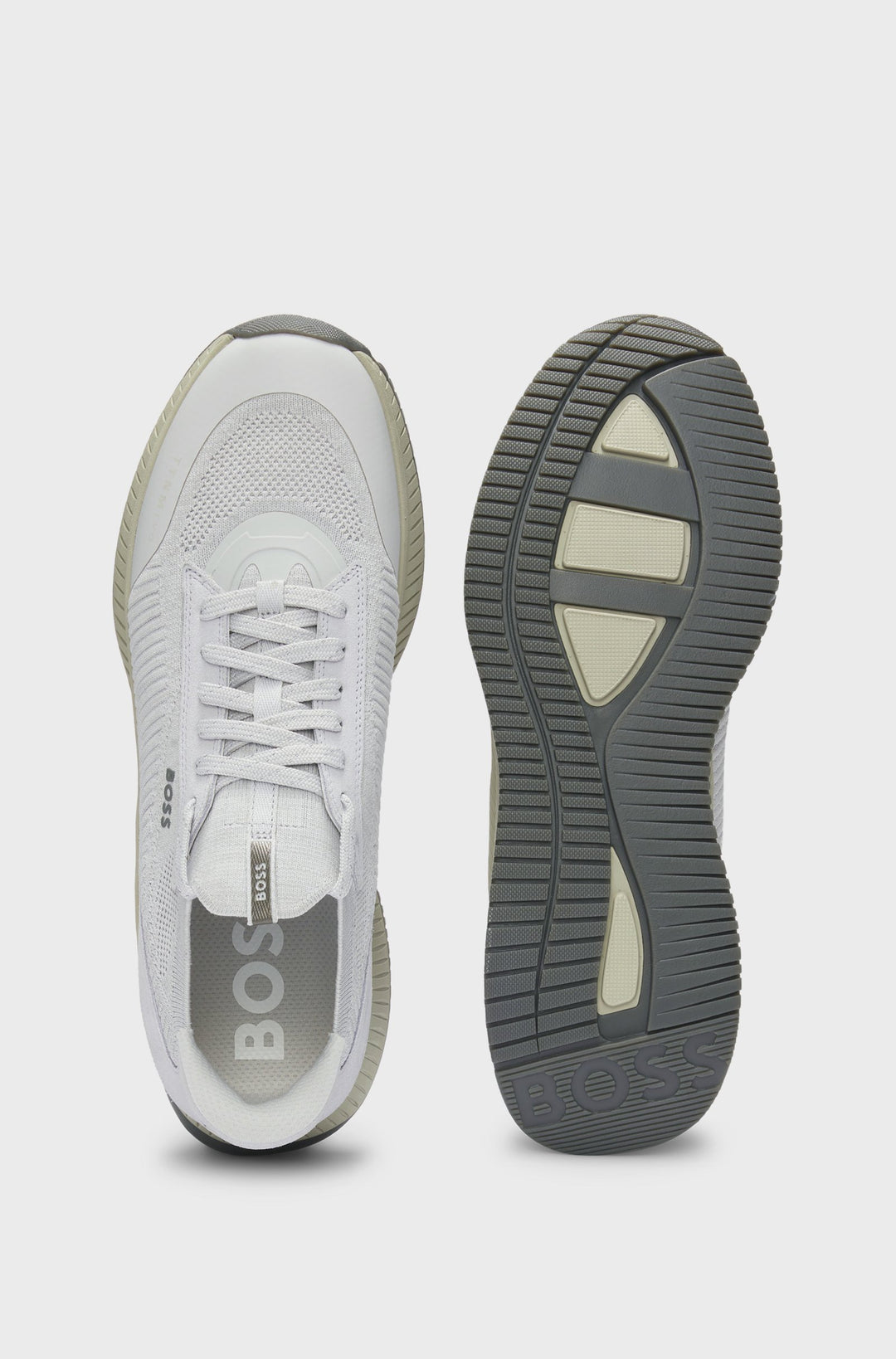 BOSS Sneakers Standard Sole in Polyester Mix - TTNM EVO_SLON_KNRSD 10263095 01-50523113- Concorde Fashion#color_grey-051