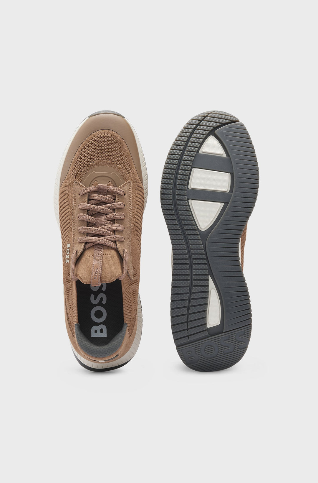 BOSS Sneakers Standard Sole in Polyester Mix - TTNM EVO_SLON_KNRSD 10263095 01-50523113- Concorde Fashion#color_beige-263