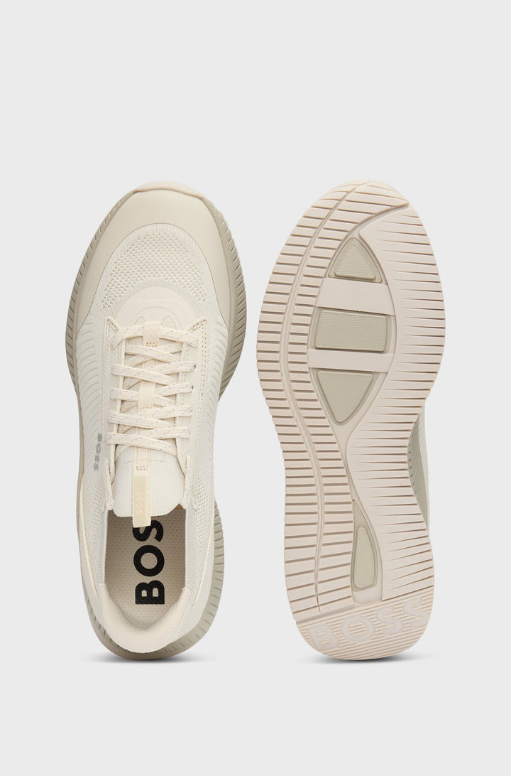BOSS Sneakers Standard Sole in Polyester Mix - TTNM EVO_SLON_KNRSD 10263095 01-50523113- Concorde Fashion#color_beige-292