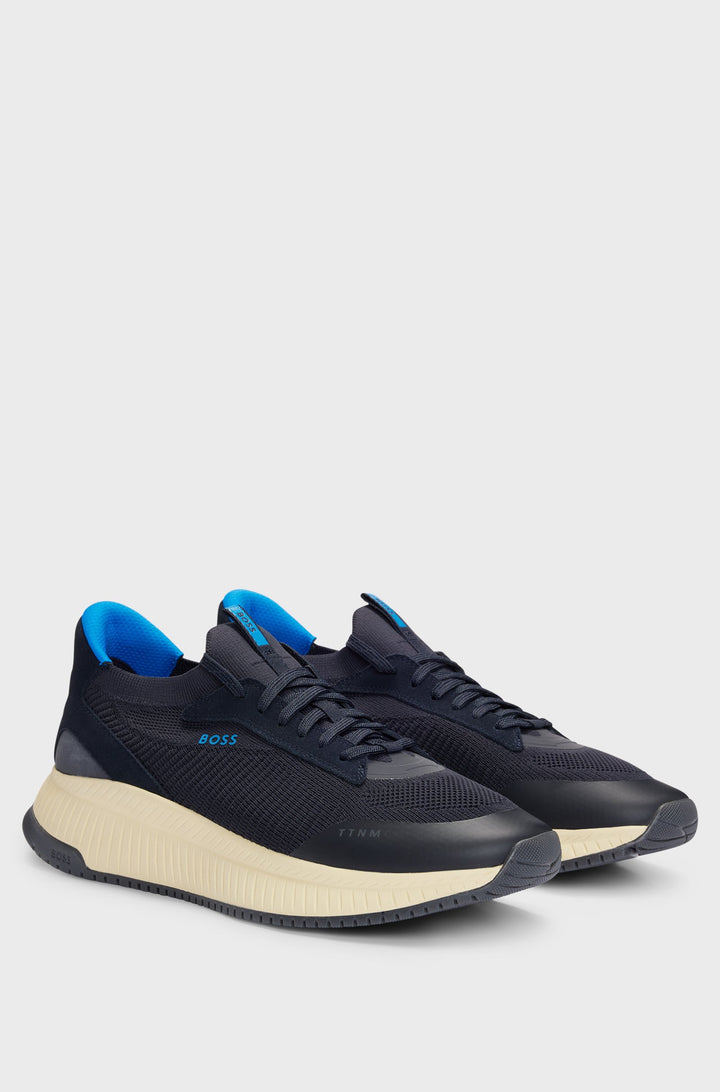 BOSS Sneakers Standard Sole in Polyester Mix - TTNM EVO_SLON_KNRSD 10263095 01-50523113- Concorde Fashion#color_blue-464