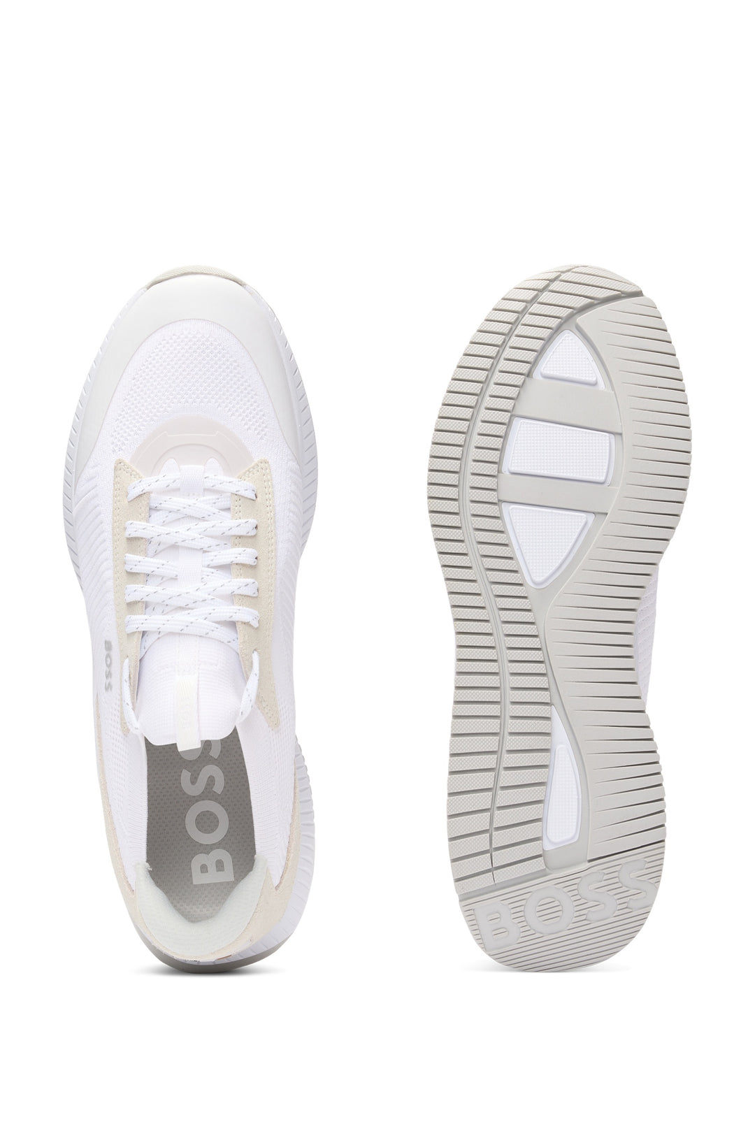 BOSS Sneakers Standard Sole in Polyester Mix - TTNM EVO_SLON_KNRSD 10263095 01-50523113- Concorde Fashion#color_white-100