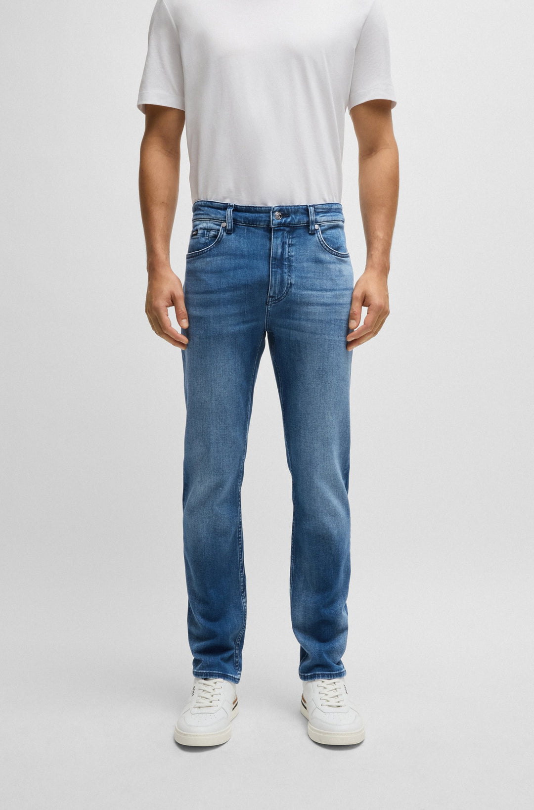 BOSS Jeans Slim Fit in Cotton Mix - H-DELAWARE 10263110 02-50520856- Concorde Fashion#color_blue-420