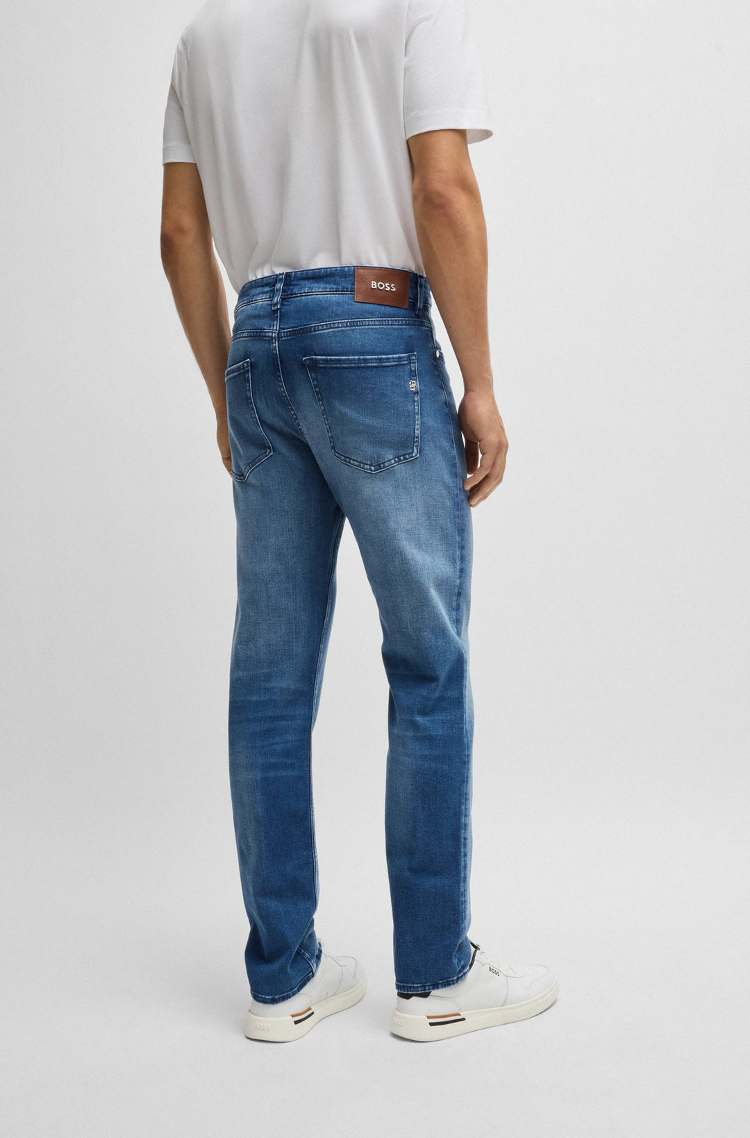 BOSS Jeans Slim Fit in Cotton Mix - H-DELAWARE 10263110 02-50520856- Concorde Fashion#color_blue-420