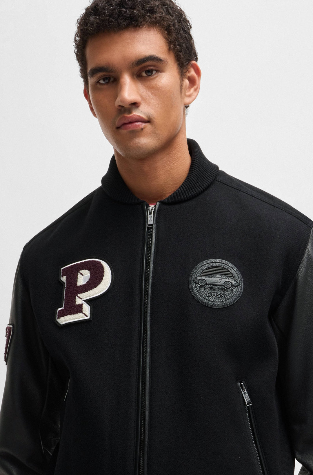 BOSS Casual Jackets Regular Fit in Leather - MARCITY_PS 10263112 01-50523088- Concorde Fashion#color_black-001