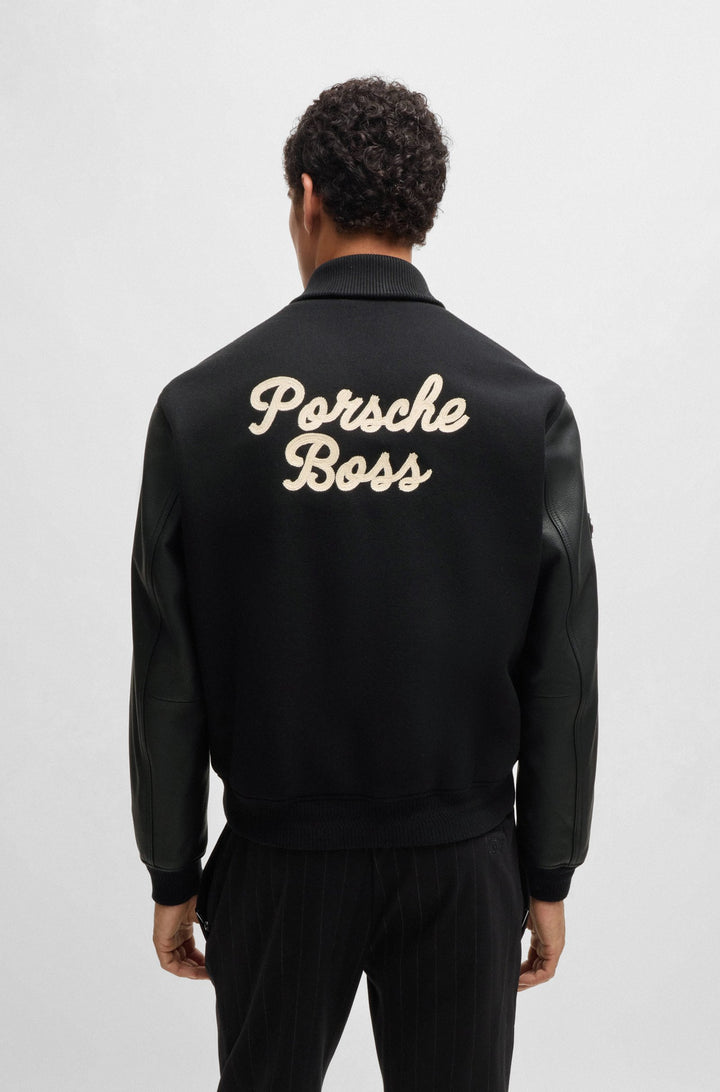 BOSS Casual Jackets Regular Fit in Leather - MARCITY_PS 10263112 01-50523088- Concorde Fashion#color_black-001