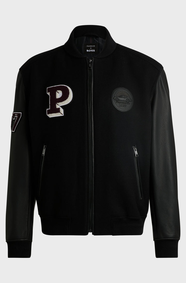 BOSS Casual Jackets Regular Fit in Leather - MARCITY_PS 10263112 01-50523088- Concorde Fashion#color_black-001