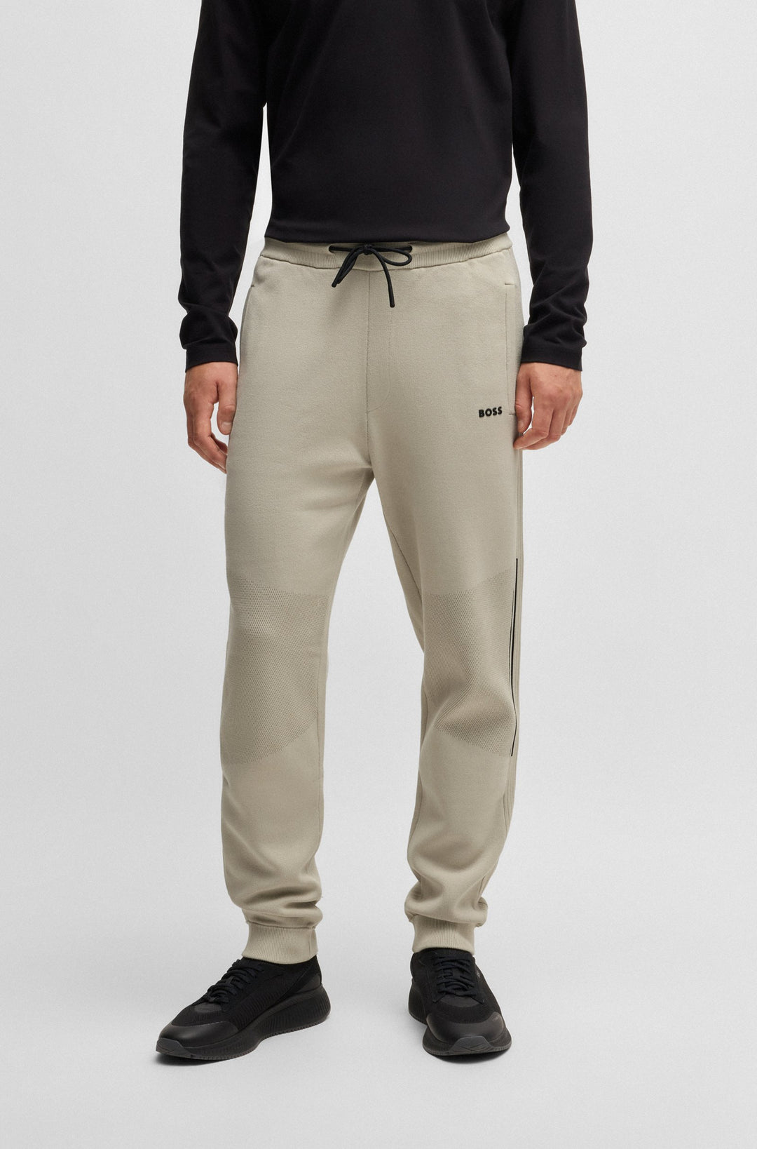 BOSS Jogging Pants Regular Fit in Viscose Mix - TURRAY 10263115 01-50523165- Concorde Fashion#color_beige-271