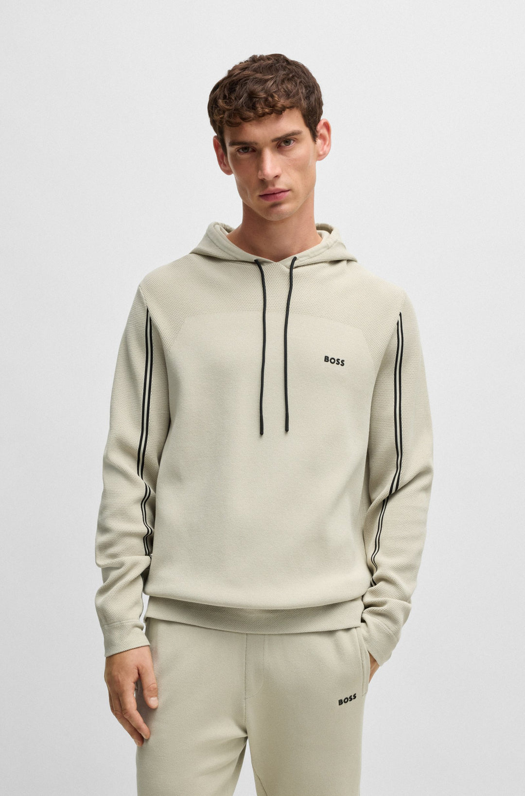 BOSS Hoodies Regular Fit in Viscose Mix - MORRAY 10263127 01-50523284- Concorde Fashion#color_beige-271