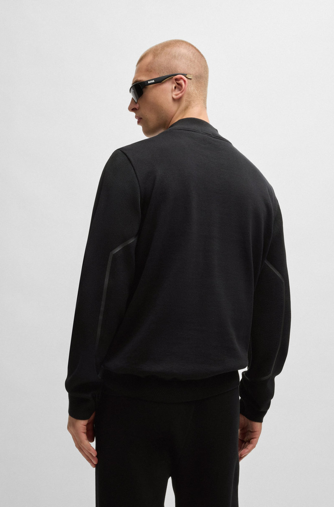 BOSS Sweaters Regular Fit in Polyetser Mix - ZHINE 10263129 01-50523154- Concorde Fashion#color_black-001