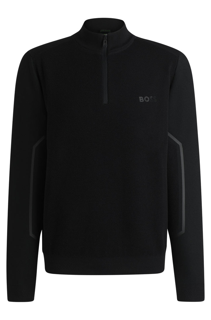 BOSS Sweaters Regular Fit in Polyetser Mix - ZHINE 10263129 01-50523154- Concorde Fashion#color_black-001