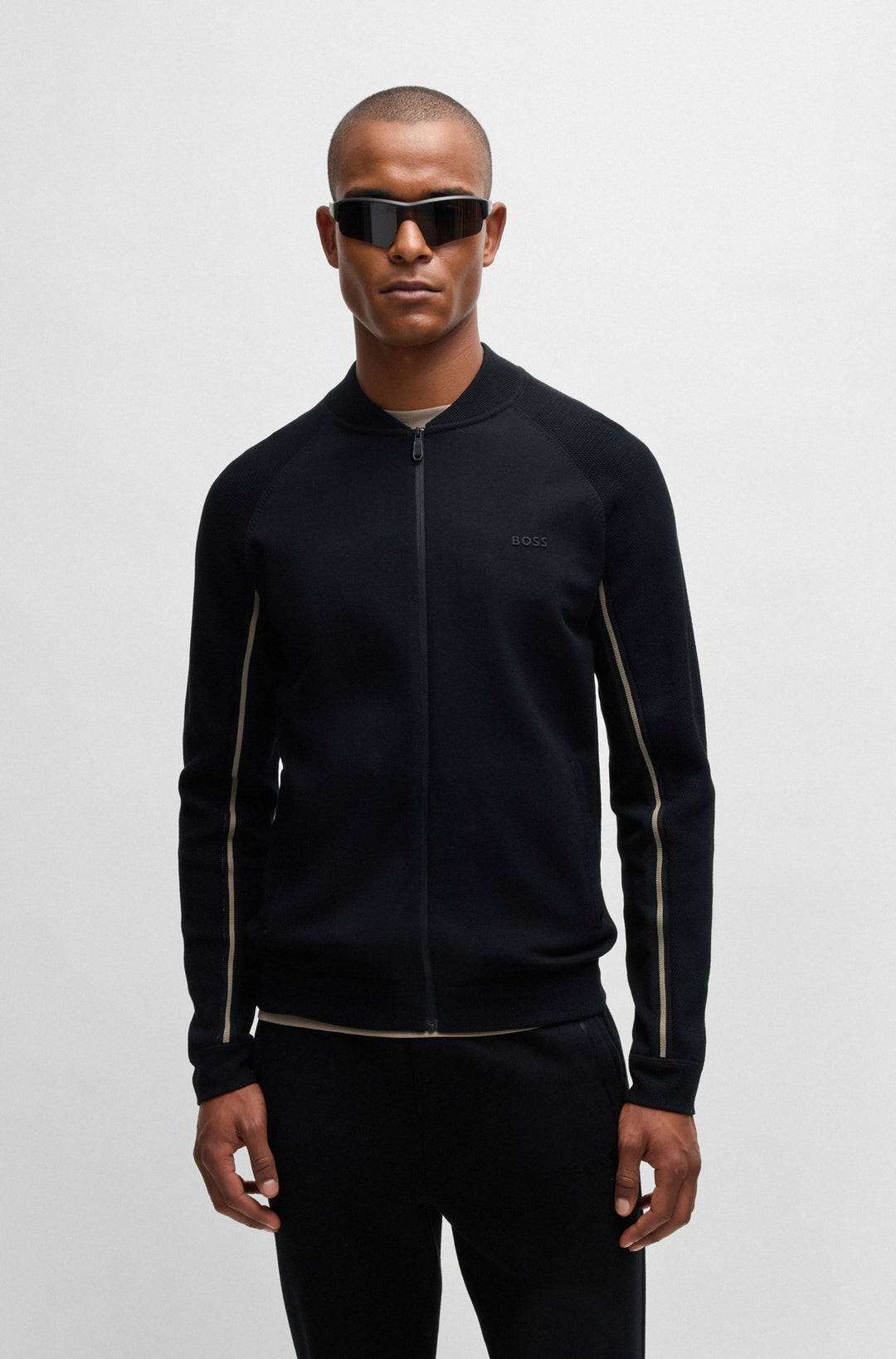 BOSS Sweaters Regular Fit in Viscose Mix - ZURRAY 10263131 01-50523164- Concorde Fashion#color_black-001