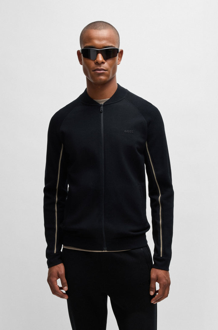 BOSS Sweaters Regular Fit in Viscose Mix - ZURRAY 10263131 01-50523164- Concorde Fashion#color_black-001