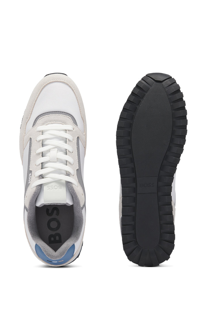 BOSS Sneakers Standard Sole in Polyester - PARKOUR-L_RUNN_SDNYT 10263136 01-50523221- Concorde Fashion#color_white-144