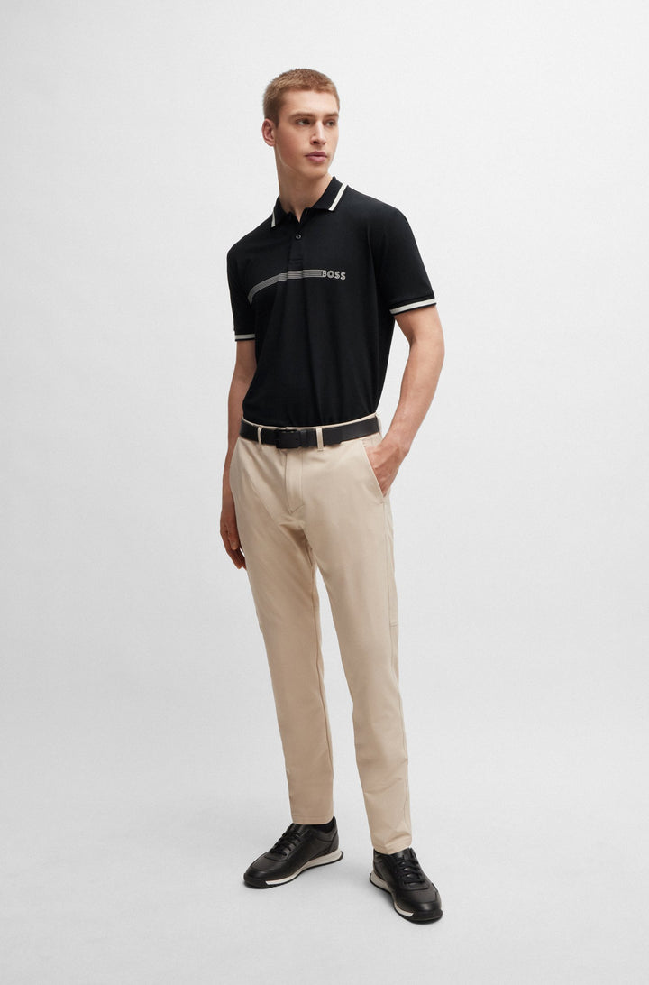 BOSS Polos Regular Fit in Cotton Mix - PADDY 1 10263186 01-50519745- Concorde Fashion#color_black-001