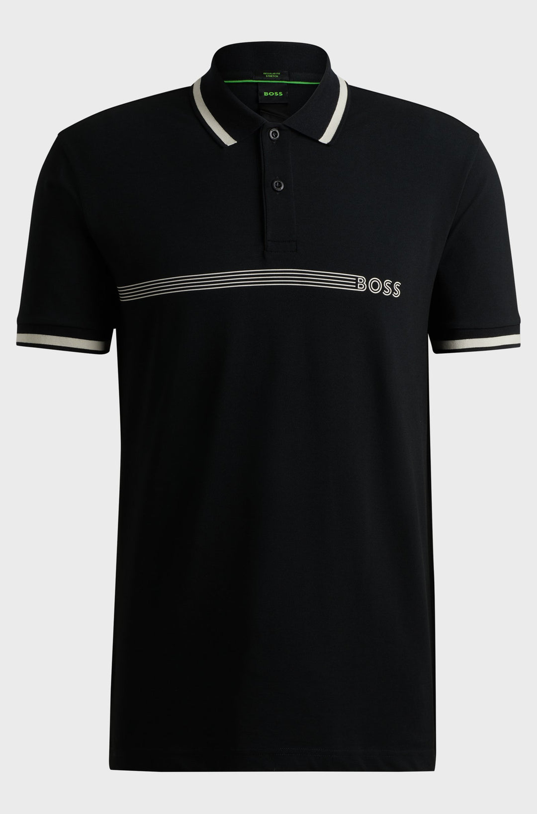 BOSS Polos Regular Fit in Cotton Mix - PADDY 1 10263186 01-50519745- Concorde Fashion#color_black-001
