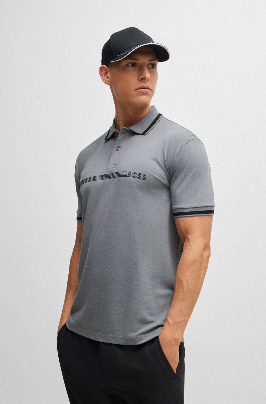 BOSS Polos Regular Fit in Cotton Mix - PADDY 1 10263186 01-50519745- Concorde Fashion#color_beige-251