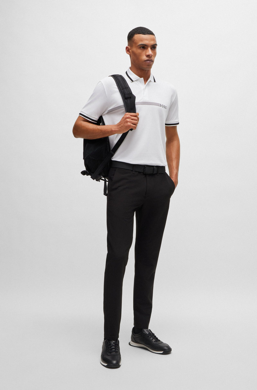 BOSS Polos Regular Fit in Cotton Mix - PADDY 1 10263186 01-50519745- Concorde Fashion#color_white-100