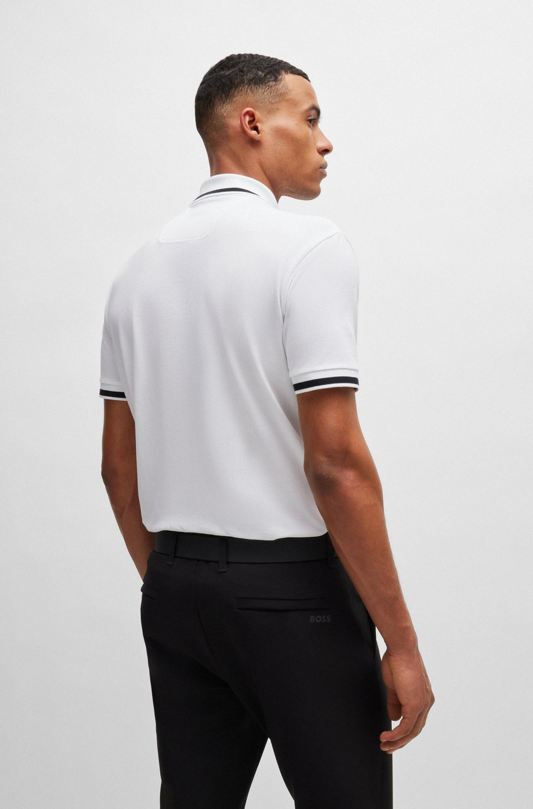 BOSS Polos Regular Fit in Cotton Mix - PADDY 1 10263186 01-50519745- Concorde Fashion#color_white-100