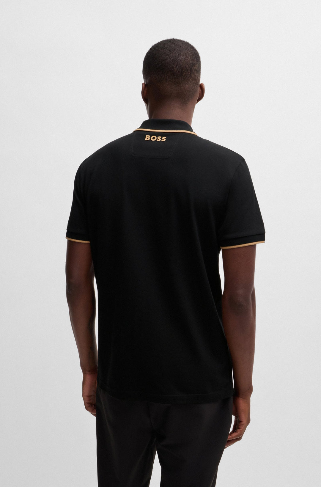 BOSS Polos Regular Fit in Cotton Mix - PARIQ THE OPEN 10263186 01-50530789- Concorde Fashion#color_black-001