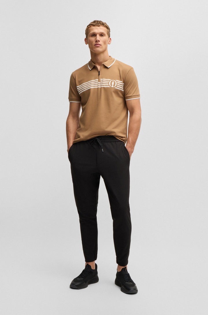 BOSS Polos Regular Fit in Cotton Mix - PARIQ THE OPEN 10263186 01-50530789- Concorde Fashion#color_beige-260