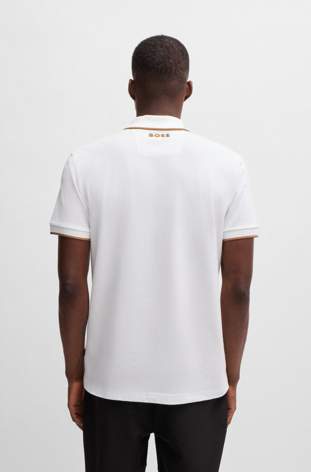 BOSS Polos Regular Fit in Cotton Mix - PARIQ THE OPEN 10263186 01-50530789- Concorde Fashion#color_white-100