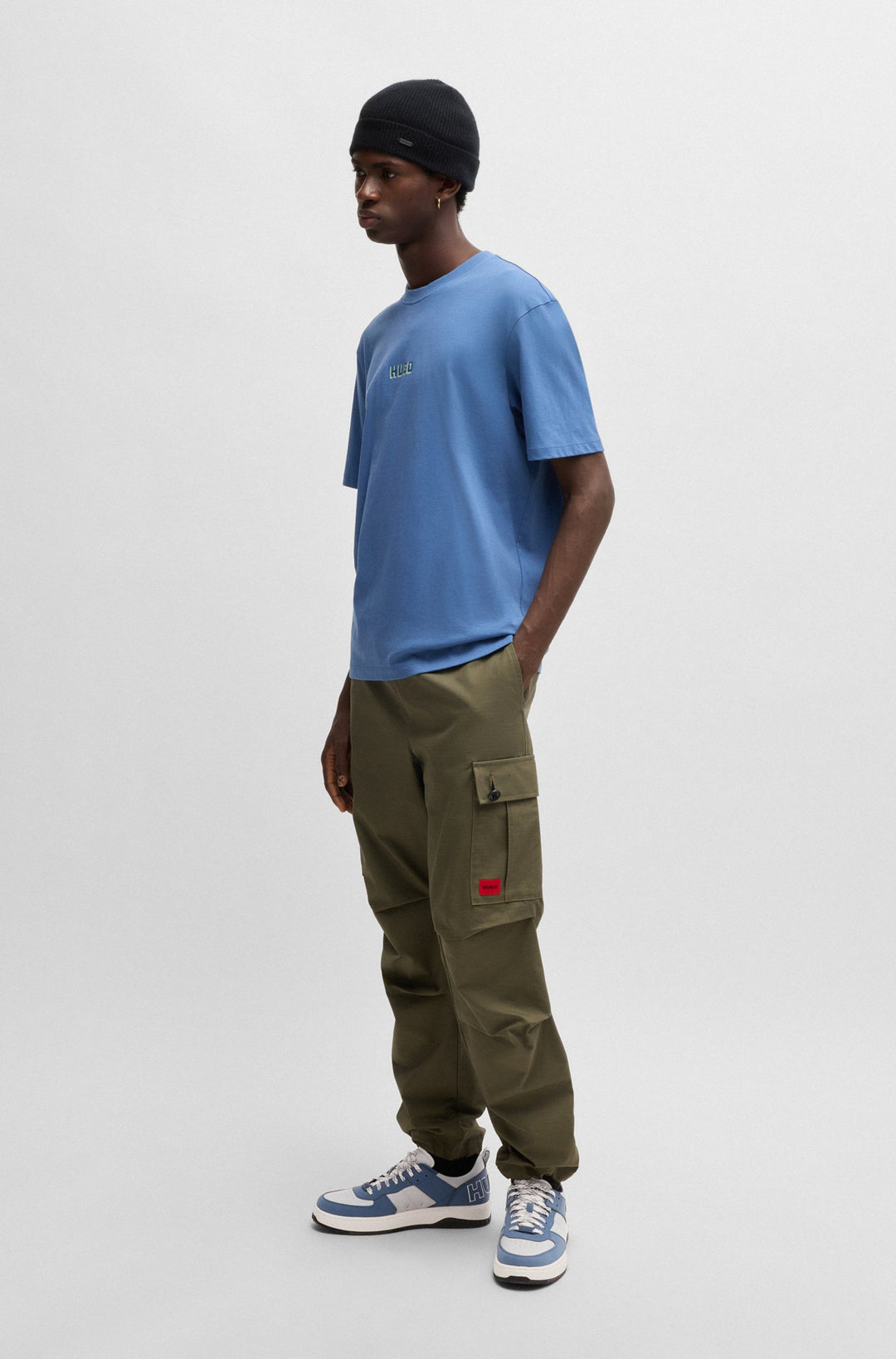 HUGO Sneakers Standard Sole in Polyester Mix - KILIAN_TENN_NANU 10263194 01-50523817- Concorde Fashion#color_blue-460