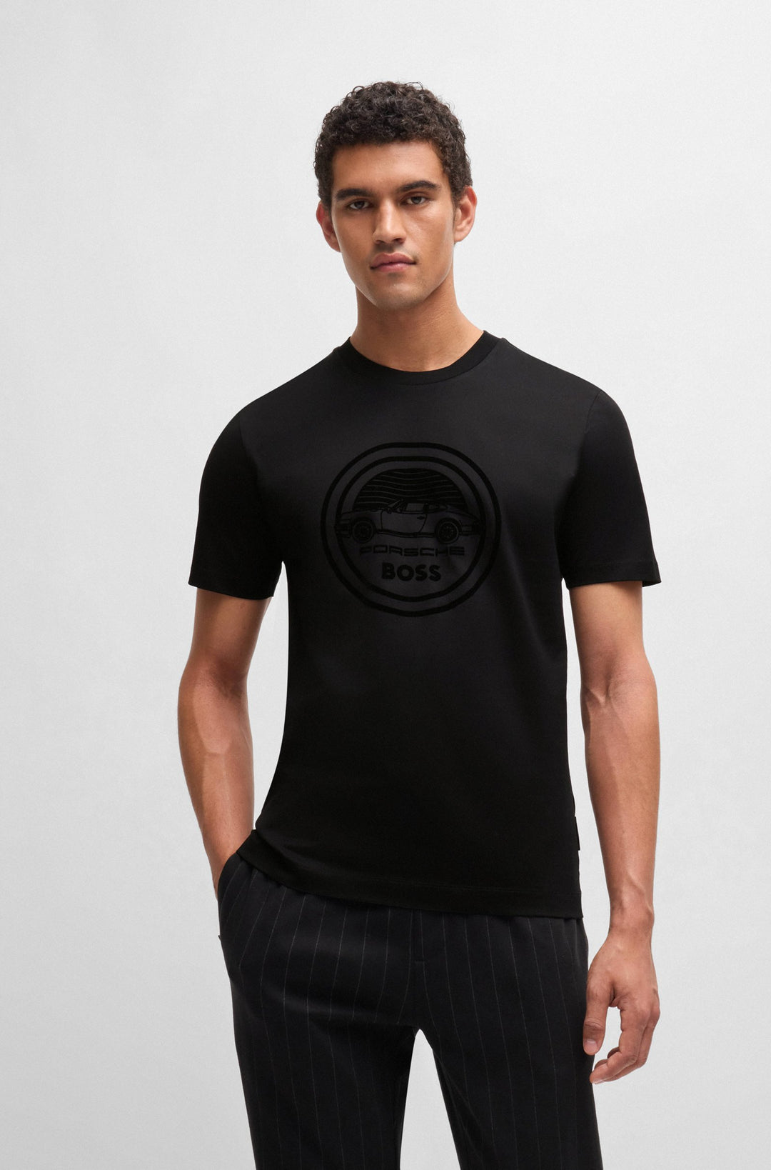 BOSS T-Shirts Regular Fit in Cotton - C-THOMPSON 400_PS 10263249 01-50522795- Concorde Fashion#color_black-001