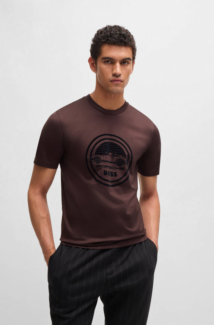 BOSS T-Shirts Regular Fit in Cotton - C-THOMPSON 400_PS 10263249 01-50522795- Concorde Fashion#color_red-642