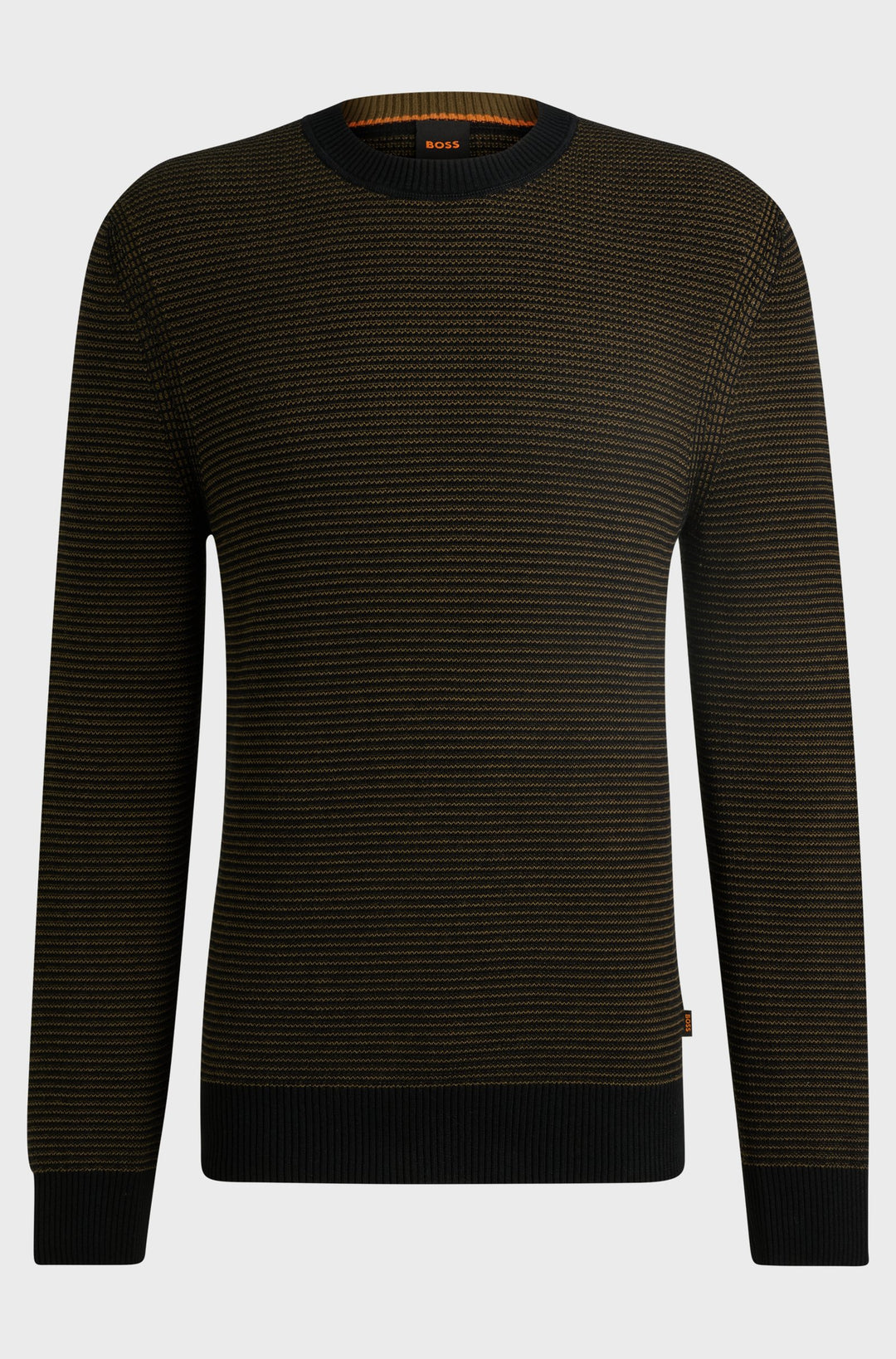 BOSS Sweaters Regular Fit in Cotton Mix - AMERCURY 10263266 01-50523575- Concorde Fashion#color_black-001