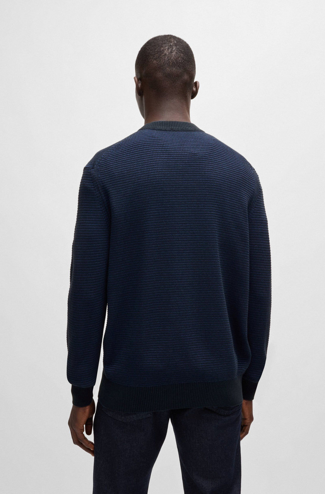BOSS Sweaters Regular Fit in Cotton Mix - AMERCURY 10263266 01-50523575- Concorde Fashion#color_navy-404