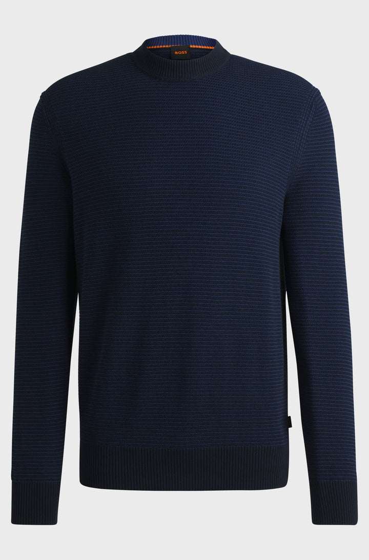 BOSS Sweaters Regular Fit in Cotton Mix - AMERCURY 10263266 01-50523575- Concorde Fashion#color_navy-404