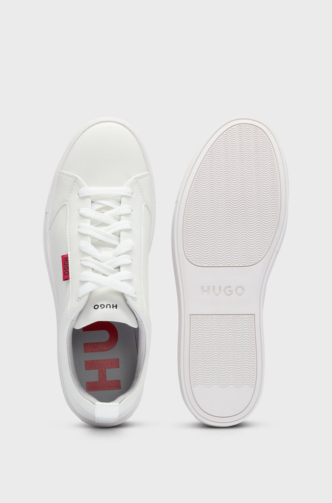 HUGO Sneakers Standard Sole in Polyester Mix - MORRIE_TENN_NAPU 10263296 01-50523642- Concorde Fashion#color_white-100