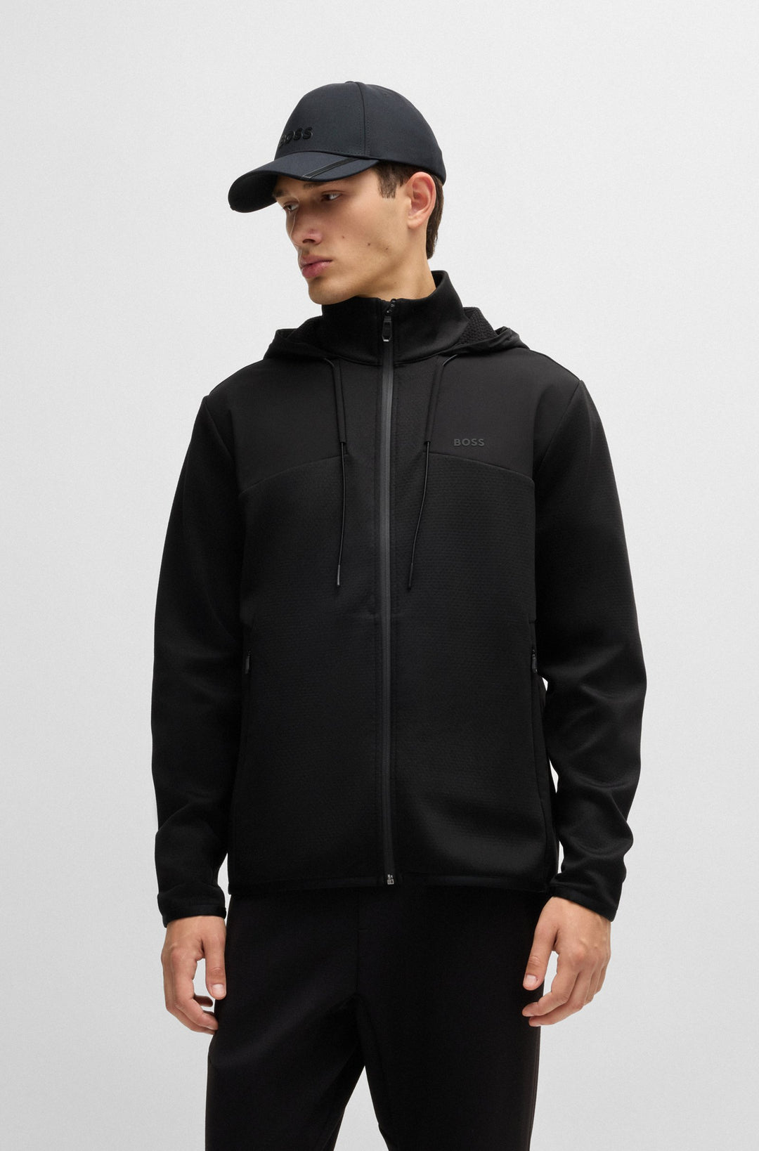 BOSS Hoodies  in Polyester Mix - SYBRID 10263309 01-50523707- Concorde Fashion#color_black-001