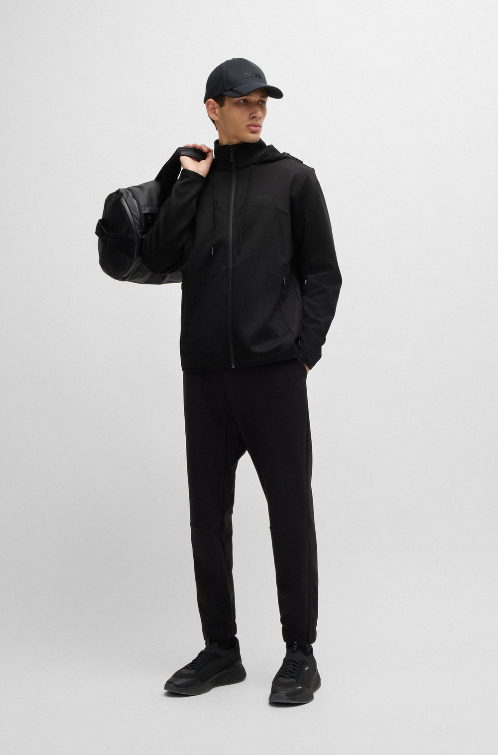 BOSS Hoodies  in Polyester Mix - SYBRID 10263309 01-50523707- Concorde Fashion#color_black-001