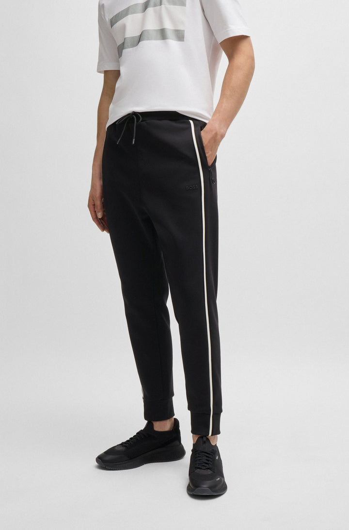 BOSS Jogging Pants Regular Fit in Cotton Mix - HADIKO 1 10263369 01-50523895- Concorde Fashion#color_black-001