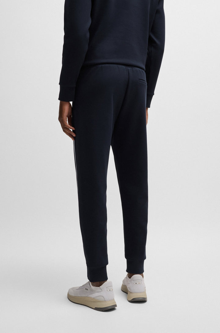 BOSS Jogging Pants Regular Fit in Cotton Mix - HADIKO 1 10263369 01-50523895- Concorde Fashion#color_navy-402