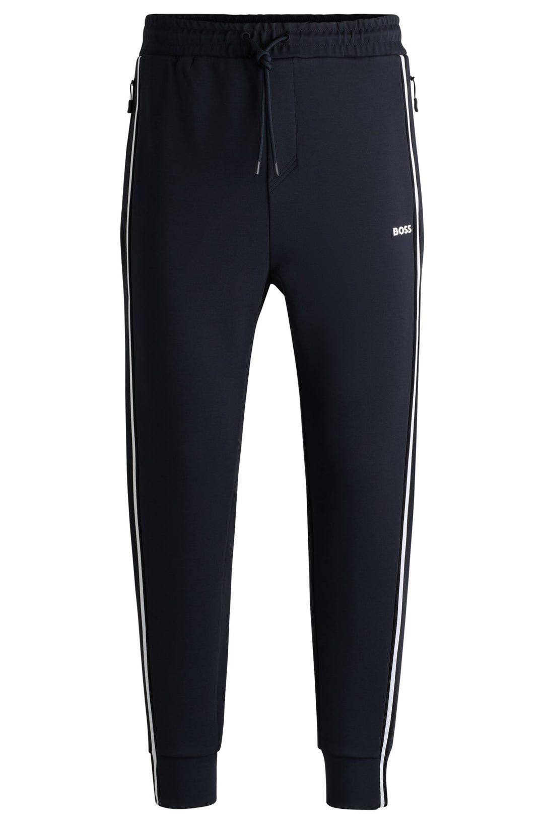 BOSS Jogging Pants Regular Fit in Cotton Mix - HADIKO 1 10263369 01-50523895- Concorde Fashion#color_navy-402