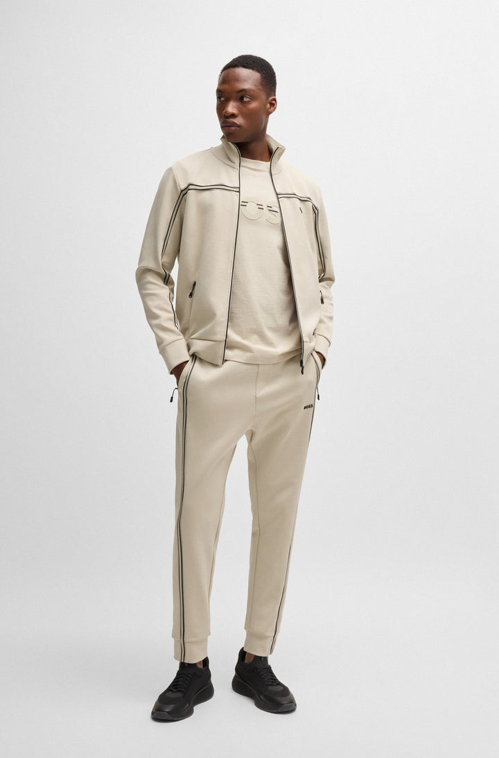 BOSS Jogging Pants Regular Fit in Cotton Mix - HADIKO 1 10263369 01-50523895- Concorde Fashion#color_beige-271