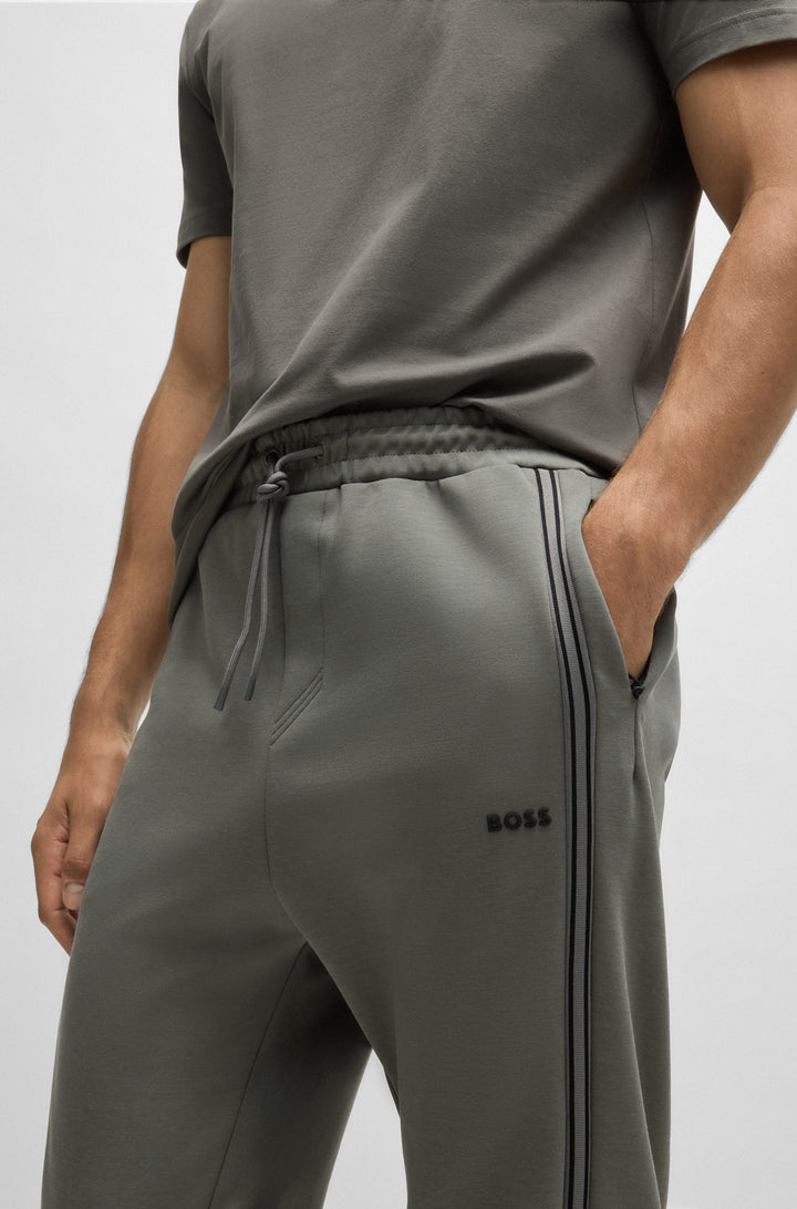 BOSS Jogging Pants Regular Fit in Cotton Mix - HADIKO 1 10263369 01-50523895- Concorde Fashion#color_grey-056