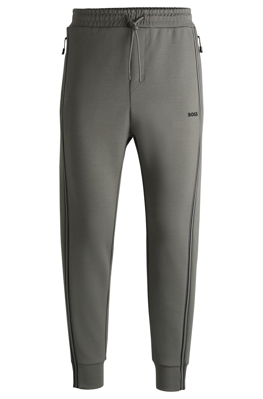 BOSS Jogging Pants Regular Fit in Cotton Mix - HADIKO 1 10263369 01-50523895- Concorde Fashion#color_grey-056