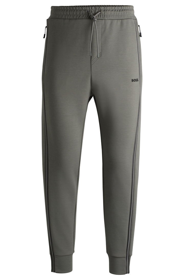 BOSS Jogging Pants Regular Fit in Cotton Mix - HADIKO 1 10263369 01-50523895- Concorde Fashion#color_grey-056