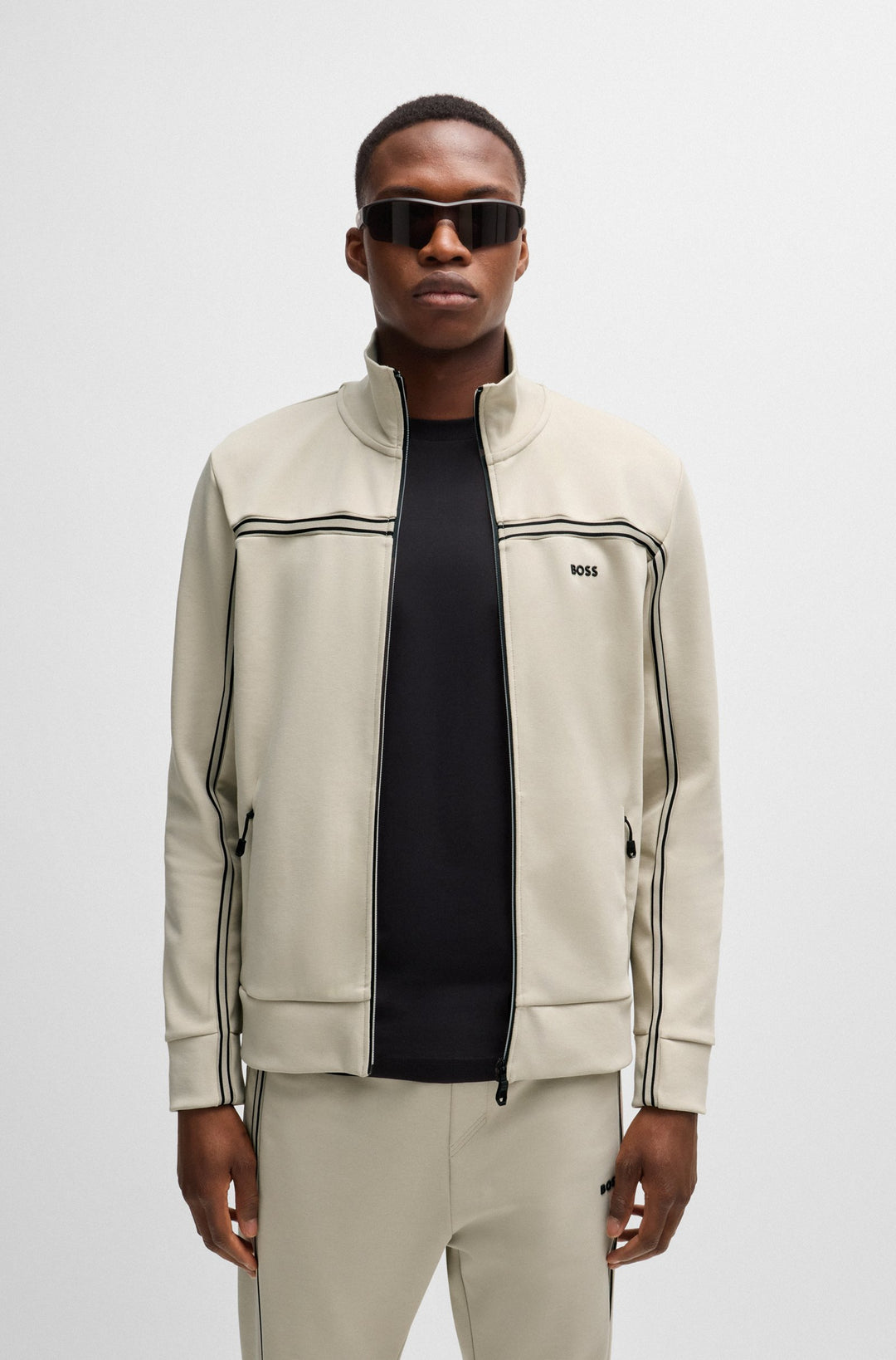 BOSS Sweatshirts Regular Fit in Cotton Mix - SKAZ 1 10263369 01-50523896- Concorde Fashion#color_beige-271