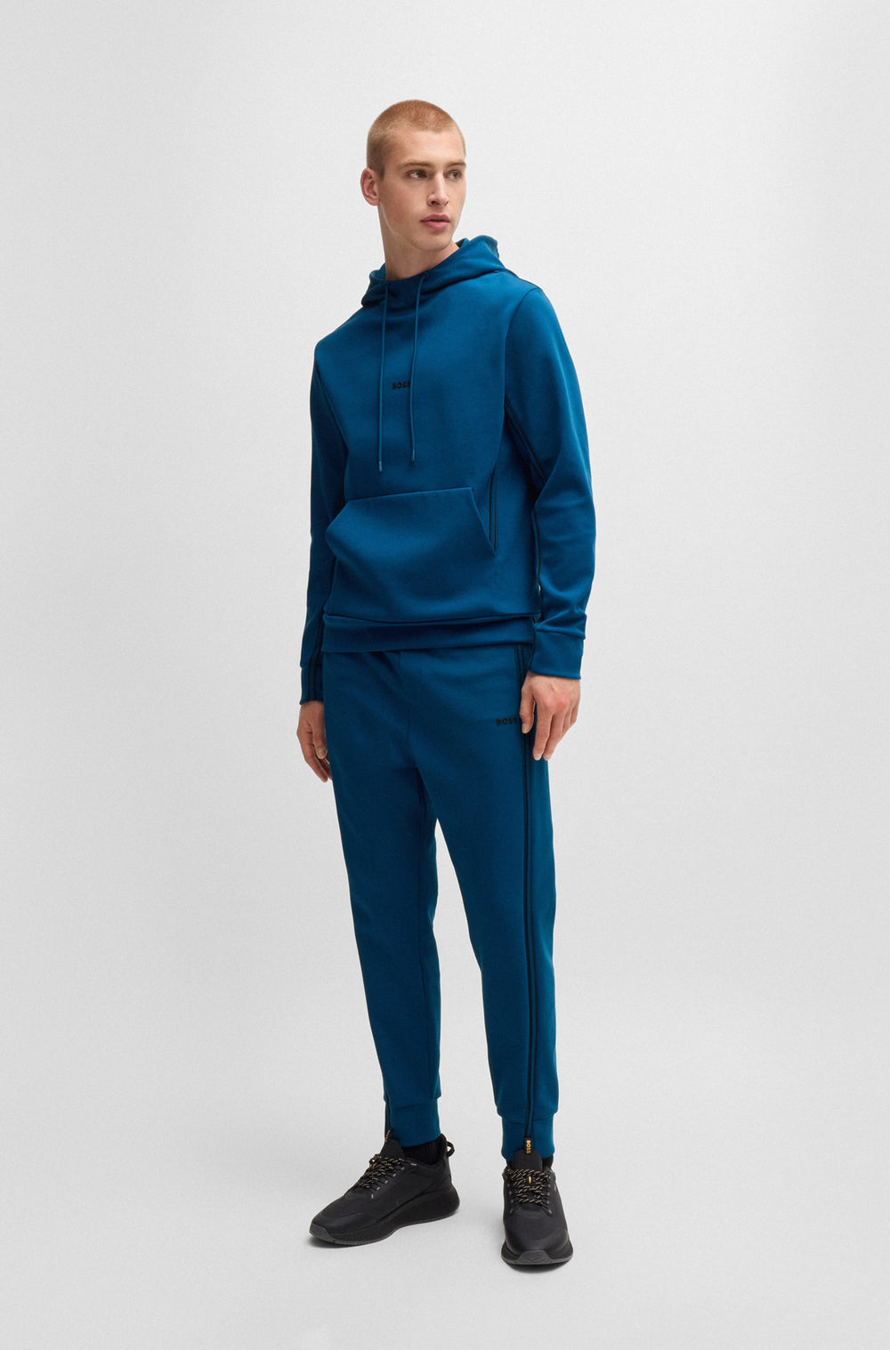 BOSS Hoodies Regular Fit in Cotton Mix - SOODY 1 10263369 01-50523905- Concorde Fashion#color_blue-494
