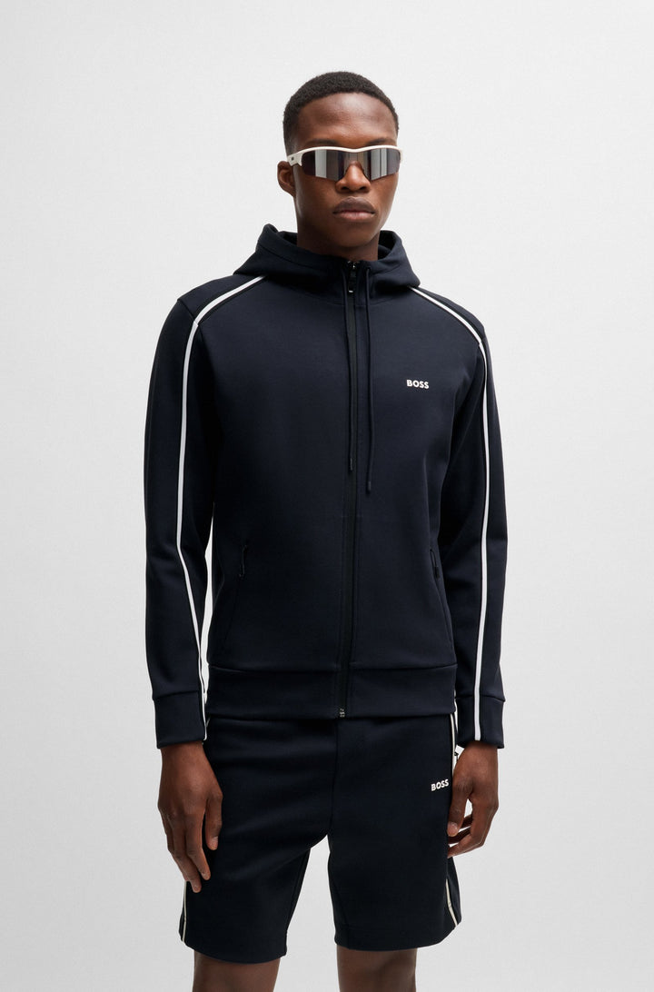 BOSS Hoodies Regular Fit in Cotton Mix - SAGGY 1 10263369 01-50523912- Concorde Fashion#color_navy-402