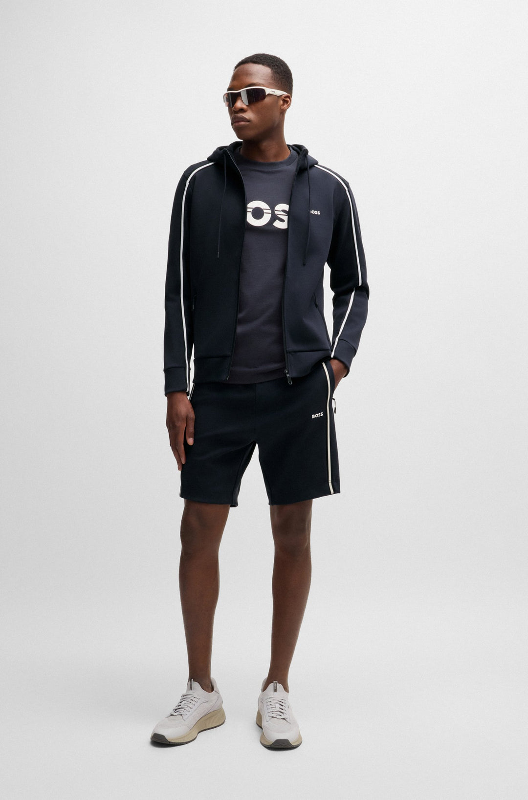 BOSS Hoodies Regular Fit in Cotton Mix - SAGGY 1 10263369 01-50523912- Concorde Fashion#color_navy-402