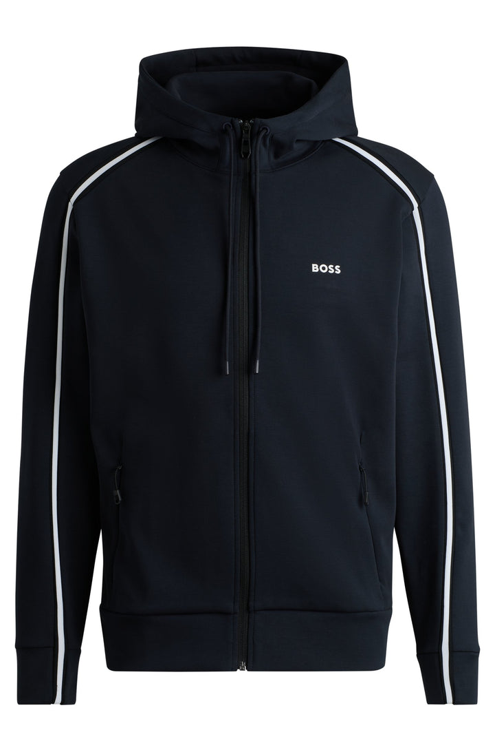 BOSS Hoodies Regular Fit in Cotton Mix - SAGGY 1 10263369 01-50523912- Concorde Fashion#color_navy-402