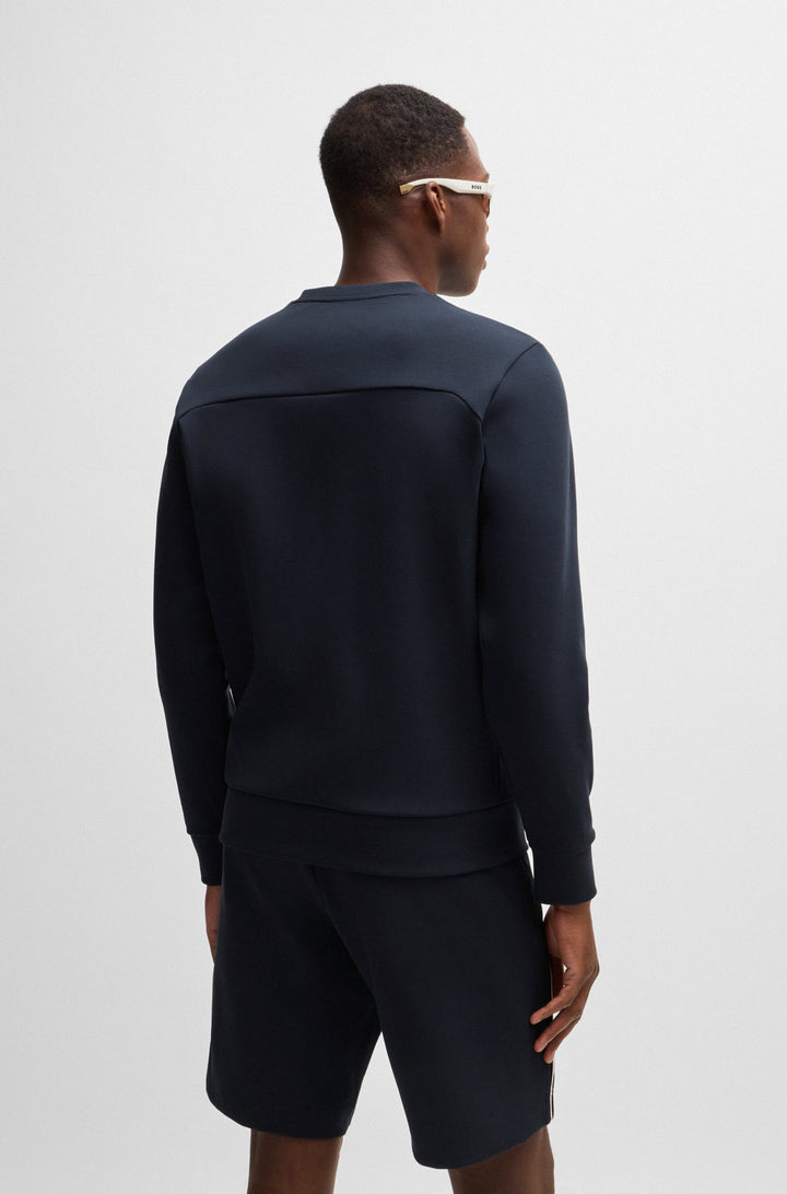 BOSS Sweatshirts Regular Fit in Cotton Mix - SALBO 1 10263369 01-50523913- Concorde Fashion#color_navy-402