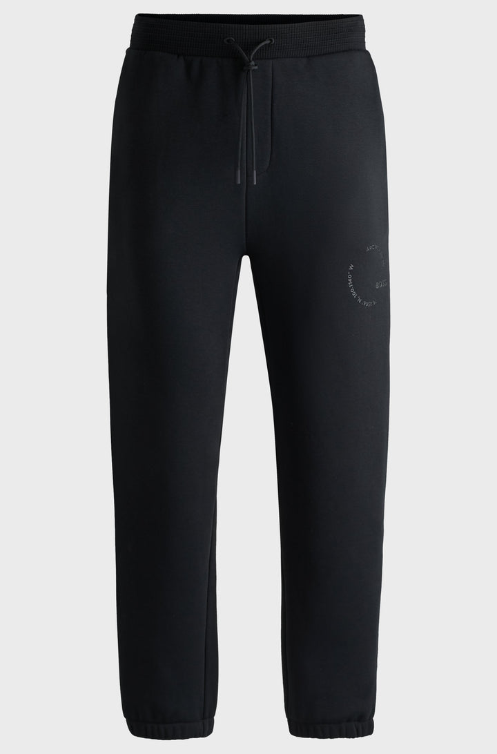 BOSS Jogging Pants Relaxed Fit in Polyester Mix - HUGGEL 10263372 01-50523899- Concorde Fashion#color_black-001