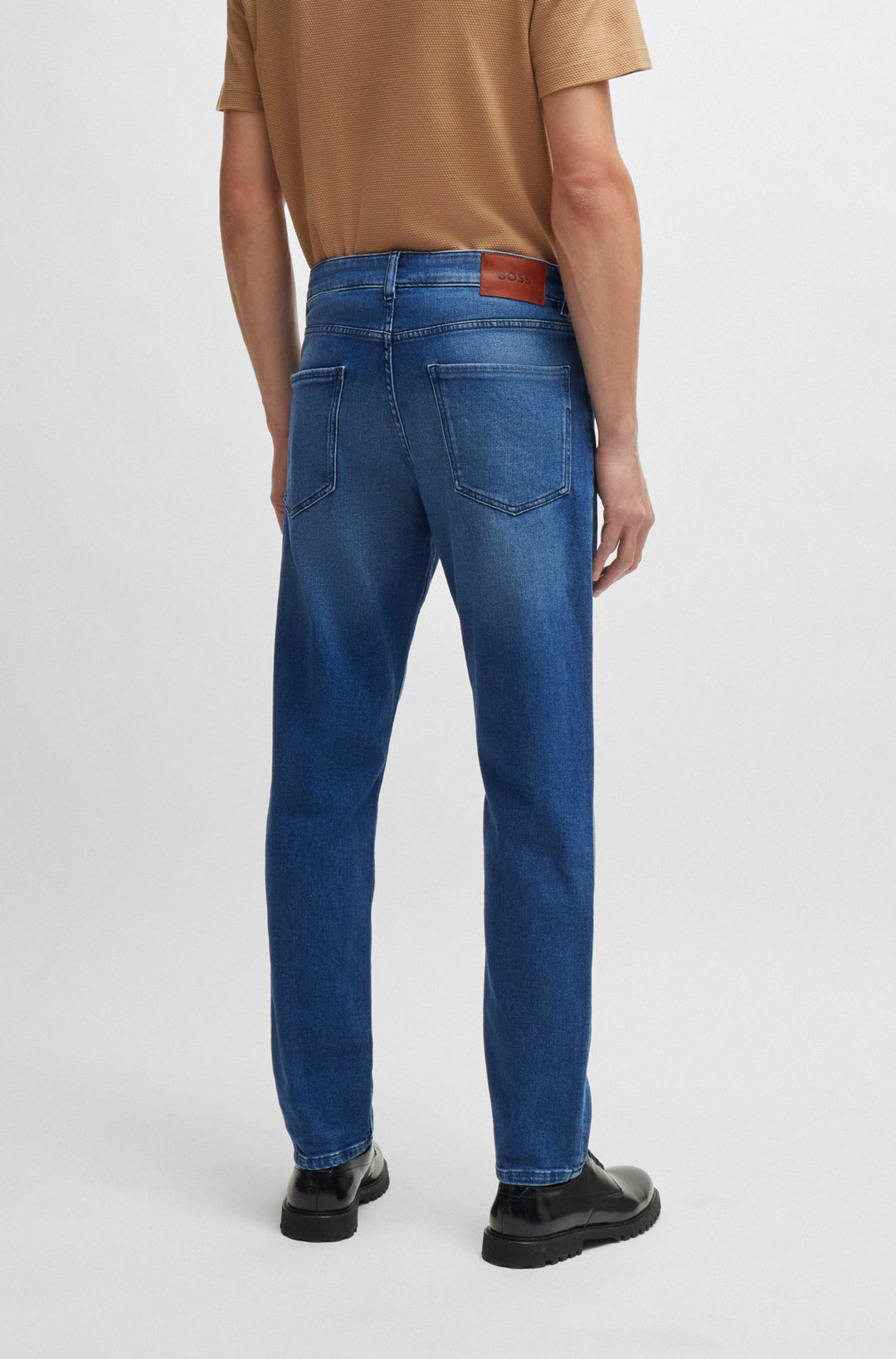 BOSS Jeans Regular Fit in Cotton Mix - H-RE.MAINE 10263385 01-50524015- Concorde Fashion#color_navy-416